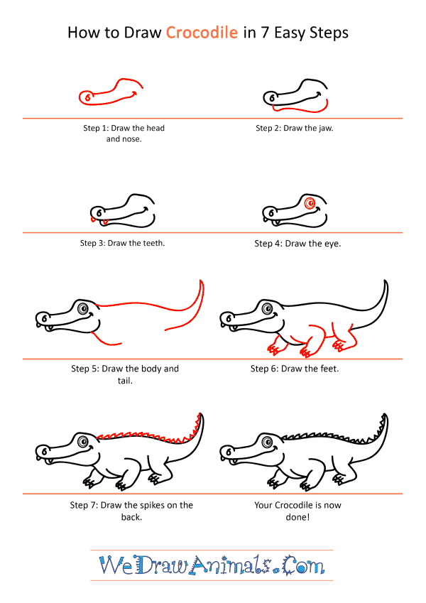 How To Draw A Crocodile For Kids Drawing Tutorial Ste vrogue.co