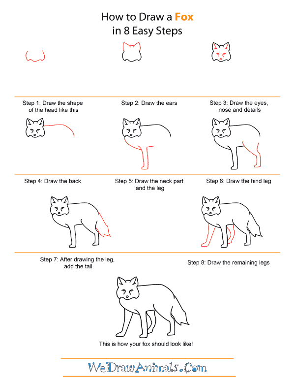 How to Draw A Fox - Quick Step-by-Step Tutorial