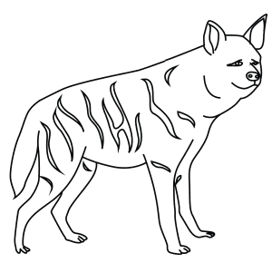 How To Draw A Striped Hyena - Step-By-Step Tutorial