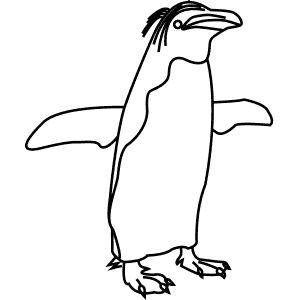 How To Draw a Macaroni Penguin - Step-By-Step Tutorial