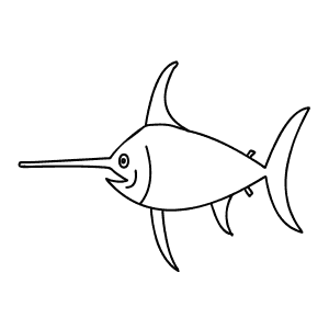 How To Draw a Swordfish - Step-By-Step Tutorial