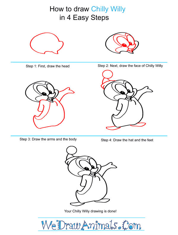 How to Draw Chilly Willy - Step-by-Step Tutorial