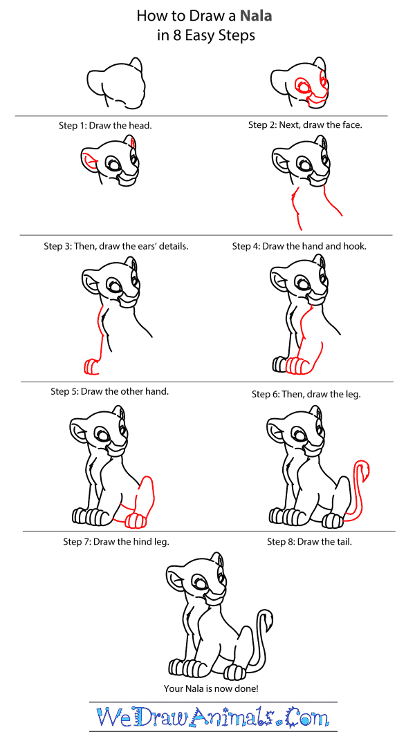 How to Draw Nala From The Lion King - Step-by-Step Tutorial