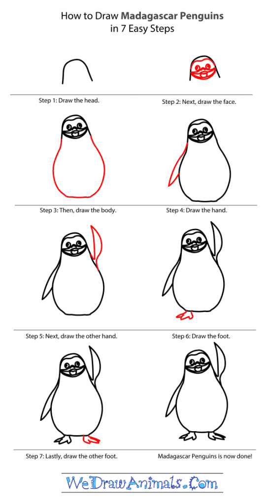 How to Draw The Penguins Of Madagascar