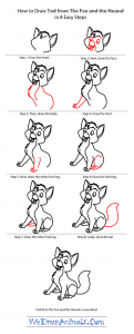 How to Draw Tod From The Fox And The Hound