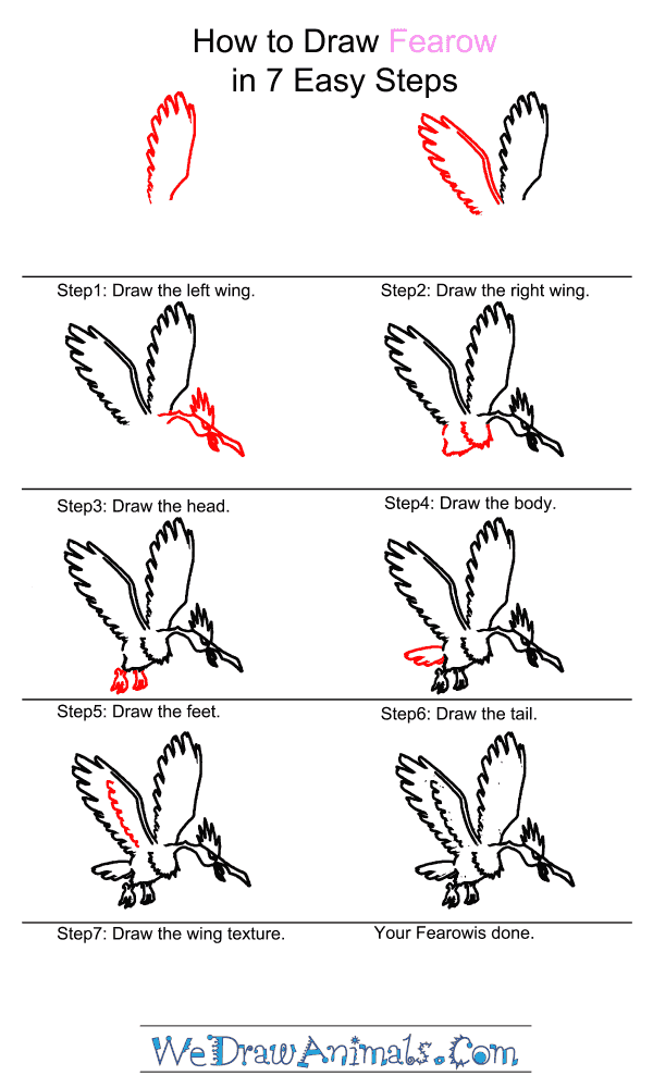 How to Draw Fearow - Step-by-Step Tutorial