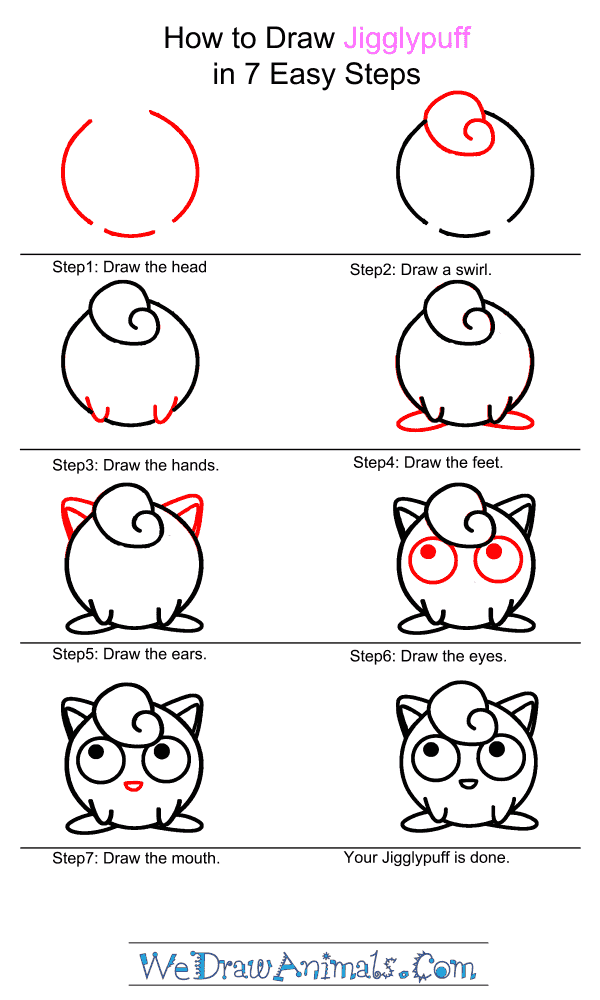 How to Draw Jigglypuff - Step-by-Step Tutorial