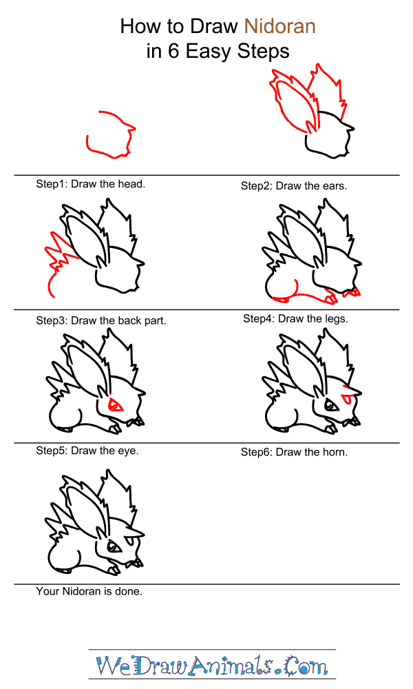 How to Draw Nidoran Male - Step-by-Step Tutorial