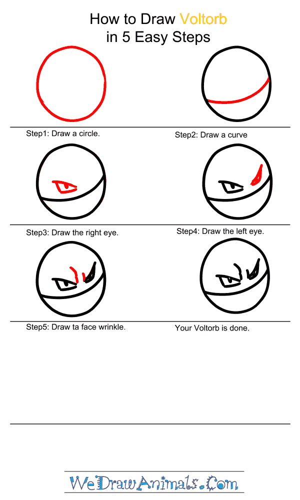 How to Draw Voltorb - Step-by-Step Tutorial