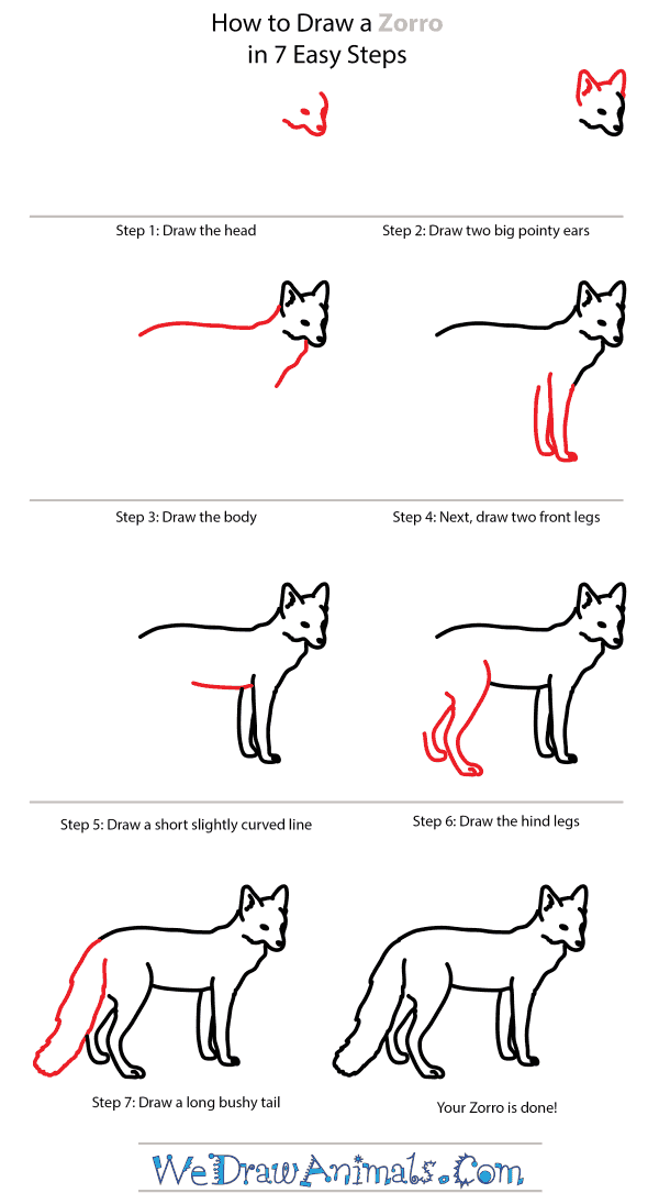 How to Draw a Zorro  - Step-by-Step Tutorial