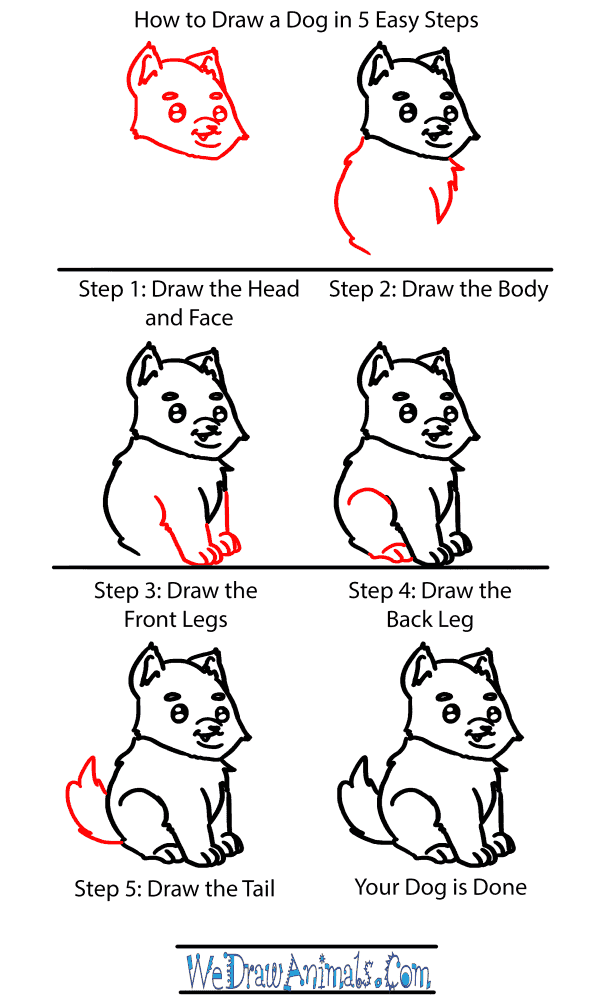 How to Draw a Baby Dog - Step-by-Step Tutorial