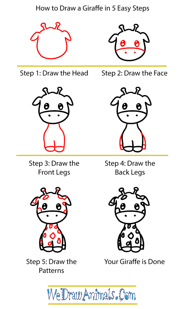 How to Draw a Baby Giraffe - Step-by-Step Tutorial