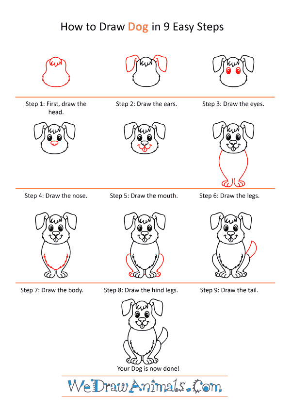 How to Draw a Cartoon Dog - Step-by-Step Tutorial