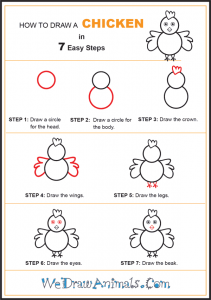 How to Draw a Simple Chicken for Kids