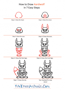 How to Draw a Cute Aardwolf