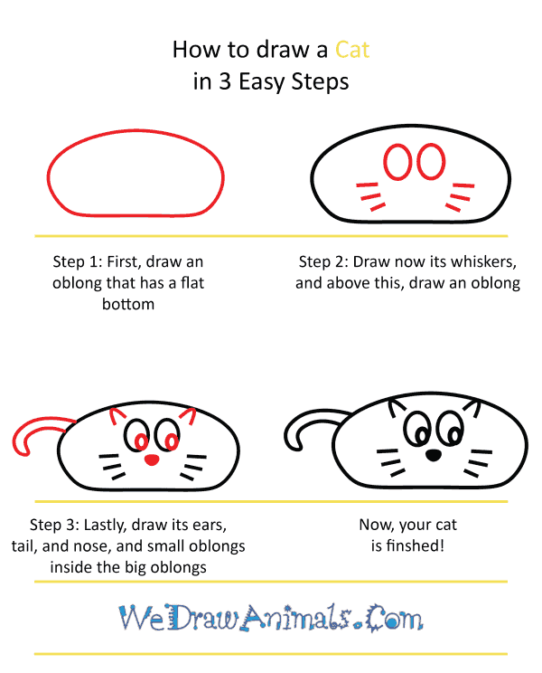 How to Draw a Cute Cat - Step-by-Step Tutorial