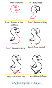 How to Draw a Cute Goose