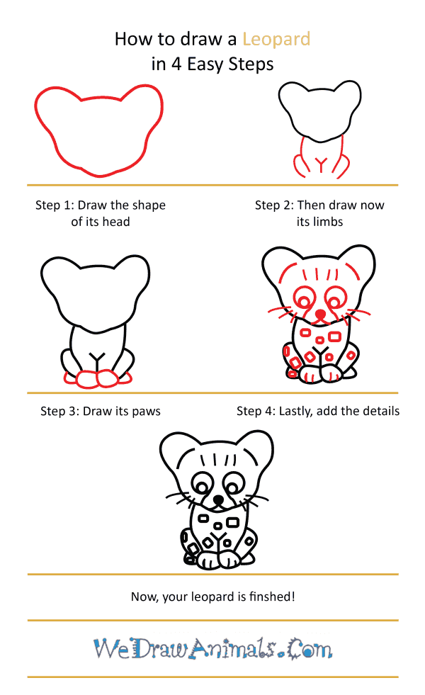 How to Draw a Cute Leopard