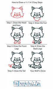 How to Draw a Cute Wolf