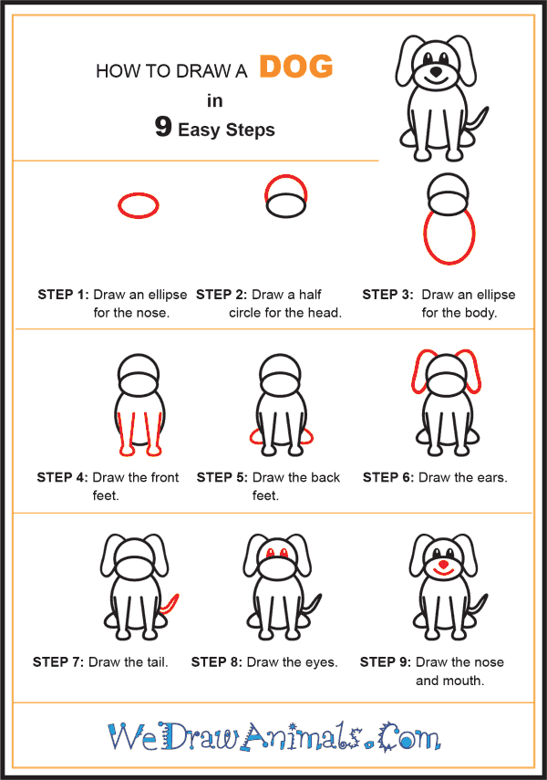 How to Draw a Dog for Kids - Step-by-Step Tutorial