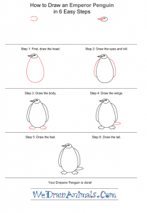 How to Draw a Simple Emperor Penguin for Kids