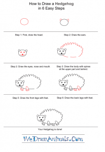 How to Draw a Simple Hedgehog for Kids