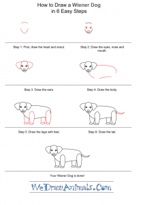 How to Draw a Simple Wiener Dog for Kids